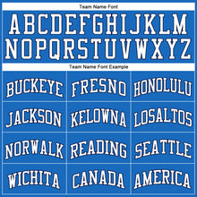 Load image into Gallery viewer, Custom Blue White-Navy Authentic Throwback Basketball Jersey
