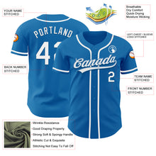 Load image into Gallery viewer, Custom Blue White Authentic Baseball Jersey
