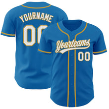 Charger l&#39;image dans la galerie, Custom Blue White-Old Gold Authentic Baseball Jersey
