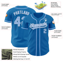 Charger l&#39;image dans la galerie, Custom Blue Light Blue-White Authentic Baseball Jersey
