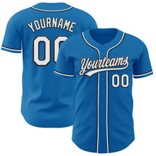 Laden Sie das Bild in den Galerie-Viewer, Custom Blue White-Black Authentic Baseball Jersey
