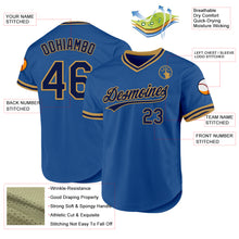 Laden Sie das Bild in den Galerie-Viewer, Custom Blue Navy-Old Gold Authentic Throwback Baseball Jersey
