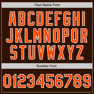 Custom Brown Orange-White Authentic Baseball Jersey