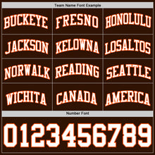 Laden Sie das Bild in den Galerie-Viewer, Custom Brown White-Orange Authentic Basketball Jersey
