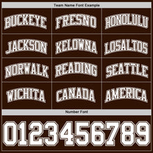 Laden Sie das Bild in den Galerie-Viewer, Custom Brown White Authentic Basketball Jersey
