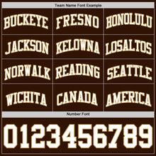 Laden Sie das Bild in den Galerie-Viewer, Custom Brown White-Old Gold Authentic Basketball Jersey
