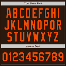 Laden Sie das Bild in den Galerie-Viewer, Custom Brown Orange Authentic Baseball Jersey
