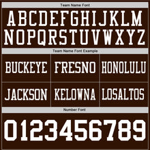 Load image into Gallery viewer, Custom Brown White Authentic Football Jersey
