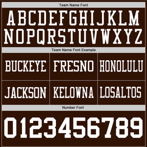 Custom Brown White Authentic Football Jersey
