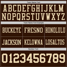 Load image into Gallery viewer, Custom Brown Cream Authentic Football Jersey
