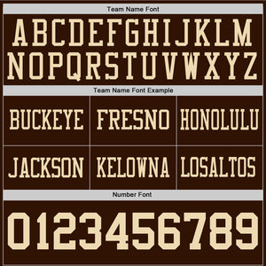 Custom Brown Cream Authentic Football Jersey