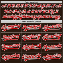 Load image into Gallery viewer, Custom Brown Red-White Authentic Baseball Jersey

