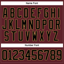 Charger l&#39;image dans la galerie, Custom Burgundy Black-Old Gold Hockey Jersey
