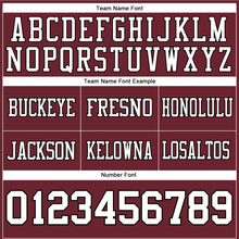 Load image into Gallery viewer, Custom Burgundy White-Black Authentic Football Jersey
