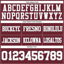Load image into Gallery viewer, Custom Burgundy White-Gray Authentic Football Jersey
