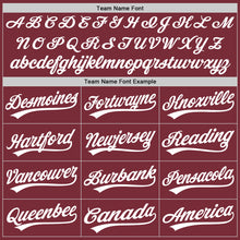 Загрузить изображение в средство просмотра галереи, Custom Stitched Burgundy White-Burgundy Baseball Pullover Sweatshirt Hoodie
