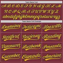 Загрузить изображение в средство просмотра галереи, Custom Stitched Burgundy Navy-Gold Baseball Pullover Sweatshirt Hoodie
