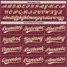 Загрузить изображение в средство просмотра галереи, Custom Stitched Burgundy Cream-Burgundy Baseball Pullover Sweatshirt Hoodie

