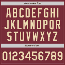 Загрузить изображение в средство просмотра галереи, Custom Stitched Burgundy Cream-Burgundy Baseball Pullover Sweatshirt Hoodie
