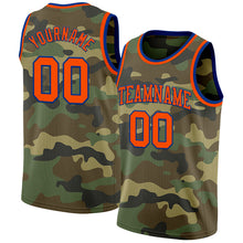 Laden Sie das Bild in den Galerie-Viewer, Custom Camo Orange-Royal Authentic Salute To Service Basketball Jersey

