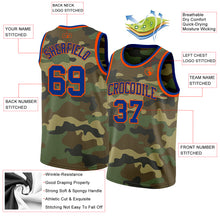 Laden Sie das Bild in den Galerie-Viewer, Custom Camo Royal-Orange Authentic Salute To Service Basketball Jersey
