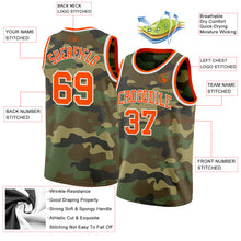 Laden Sie das Bild in den Galerie-Viewer, Custom Camo Orange-White Authentic Salute To Service Basketball Jersey
