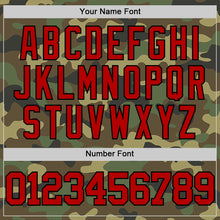 Load image into Gallery viewer, Custom Camo Red-Black Authentic Salute To Service Basketball Jersey
