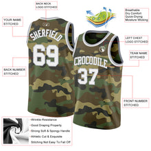 Laden Sie das Bild in den Galerie-Viewer, Custom Camo White-Gray Authentic Salute To Service Basketball Jersey

