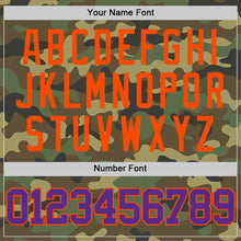 Load image into Gallery viewer, Custom Camo Purple-Orange Authentic Salute To Service Basketball Jersey
