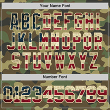 Load image into Gallery viewer, Custom Camo Vintage USA Flag Cream-Black Authentic Salute To Service Basketball Jersey

