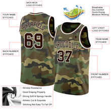 Laden Sie das Bild in den Galerie-Viewer, Custom Camo Brown-White Authentic Salute To Service Basketball Jersey
