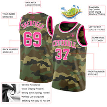 Laden Sie das Bild in den Galerie-Viewer, Custom Camo Pink-White Authentic Salute To Service Basketball Jersey
