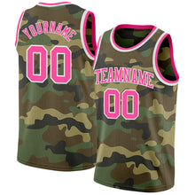 Laden Sie das Bild in den Galerie-Viewer, Custom Camo Pink-White Authentic Salute To Service Basketball Jersey
