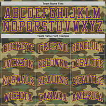 Load image into Gallery viewer, Custom Camo Purple-Gold Authentic Salute To Service Basketball Jersey
