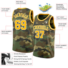 Charger l&#39;image dans la galerie, Custom Camo Gold-White Authentic Salute To Service Basketball Jersey
