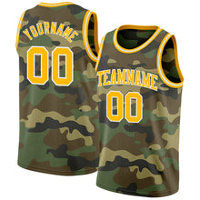 Charger l&#39;image dans la galerie, Custom Camo Gold-White Authentic Salute To Service Basketball Jersey

