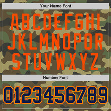 Laden Sie das Bild in den Galerie-Viewer, Custom Camo Navy Gold-Orange Authentic Salute To Service Basketball Jersey
