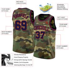 Laden Sie das Bild in den Galerie-Viewer, Custom Camo Navy-Red Authentic Salute To Service Basketball Jersey
