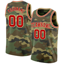 Laden Sie das Bild in den Galerie-Viewer, Custom Camo Red-Cream Authentic Salute To Service Basketball Jersey
