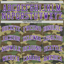 Laden Sie das Bild in den Galerie-Viewer, Custom Camo Purple-White Authentic Salute To Service Basketball Jersey
