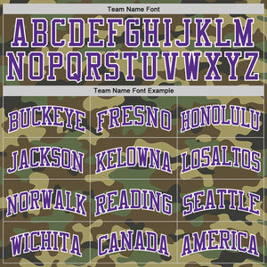 Custom Camo Purple-White Authentic Salute To Service Basketball Jersey