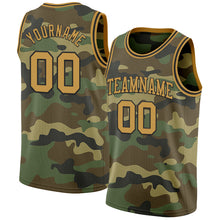 Charger l&#39;image dans la galerie, Custom Camo Old Gold-Black Authentic Salute To Service Basketball Jersey
