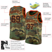 Charger l&#39;image dans la galerie, Custom Camo Black-Orange Authentic Salute To Service Basketball Jersey
