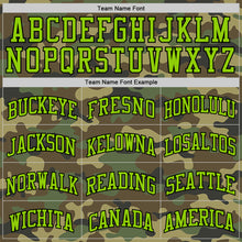 Laden Sie das Bild in den Galerie-Viewer, Custom Camo Neon Green-Black Authentic Salute To Service Basketball Jersey
