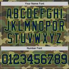 Laden Sie das Bild in den Galerie-Viewer, Custom Camo Navy-Neon Green Authentic Salute To Service Basketball Jersey

