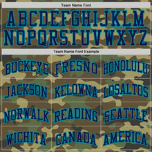 Load image into Gallery viewer, Custom Camo Navy-Teal Authentic Salute To Service Basketball Jersey
