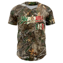 Charger l&#39;image dans la galerie, Custom Camo Vintage Mexican Flag-Cream 3D Woodland Camo Authentic Salute To Service Baseball Jersey
