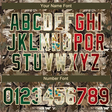 Charger l&#39;image dans la galerie, Custom Camo Vintage Mexican Flag-Cream 3D Woodland Camo Authentic Salute To Service Baseball Jersey
