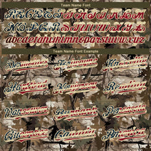 Загрузить изображение в средство просмотра галереи, Custom Camo Vintage USA Flag-Cream 3D Woodland Camo Authentic Salute To Service Baseball Jersey
