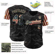 Charger l&#39;image dans la galerie, Custom Camo Vintage USA Flag-Cream 3D Authentic Salute To Service Baseball Jersey
